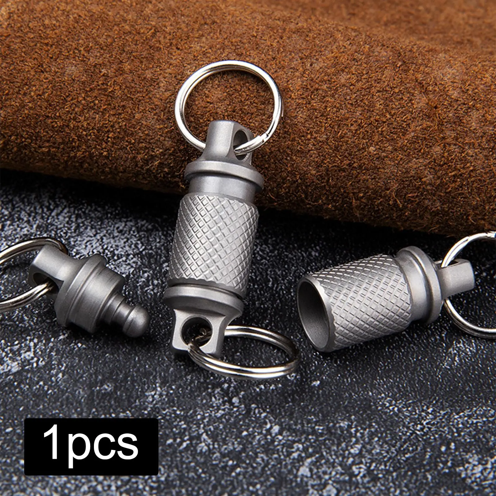 

Titanium Alloy Keychain Key Holder Removable 360 Degree Rotation Multifunctional Portable for Waist Belt Outdoor Tool Men Women