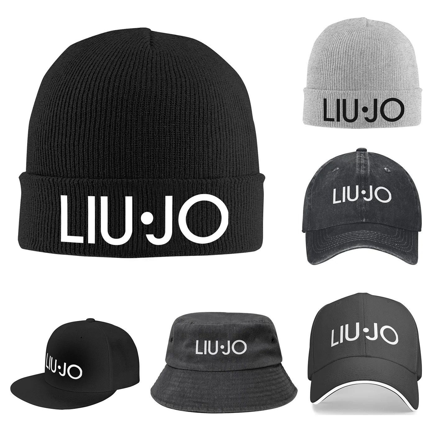 Luxury Liu Jo Rib Knit Cuffed Beanie For Women Men Fashion Warm Winter Bonnet Knitted Hat