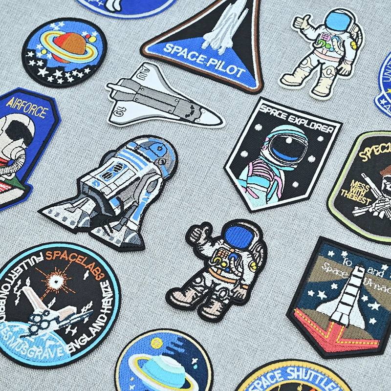 NEW Embroidered Astronaut Air Force Space Shuttle Patch DIY Sticker Space Agency Badge Embroidery Patches for Clothing