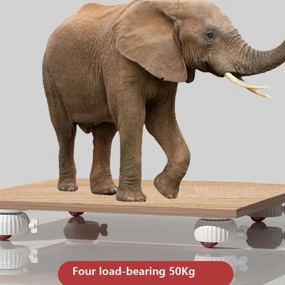 

4Pcs Mute Soft Rubber Swivel Caster Roller 360° Universal Wheel Silent Heavy Duty Furniture Caster Trolley Accessory