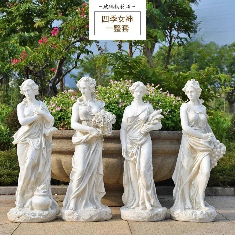 New arrive   Outdoor Muse Sculpture Vintage European Angel Statue Character Ornament Park Garden Villa Courtyard Decoration