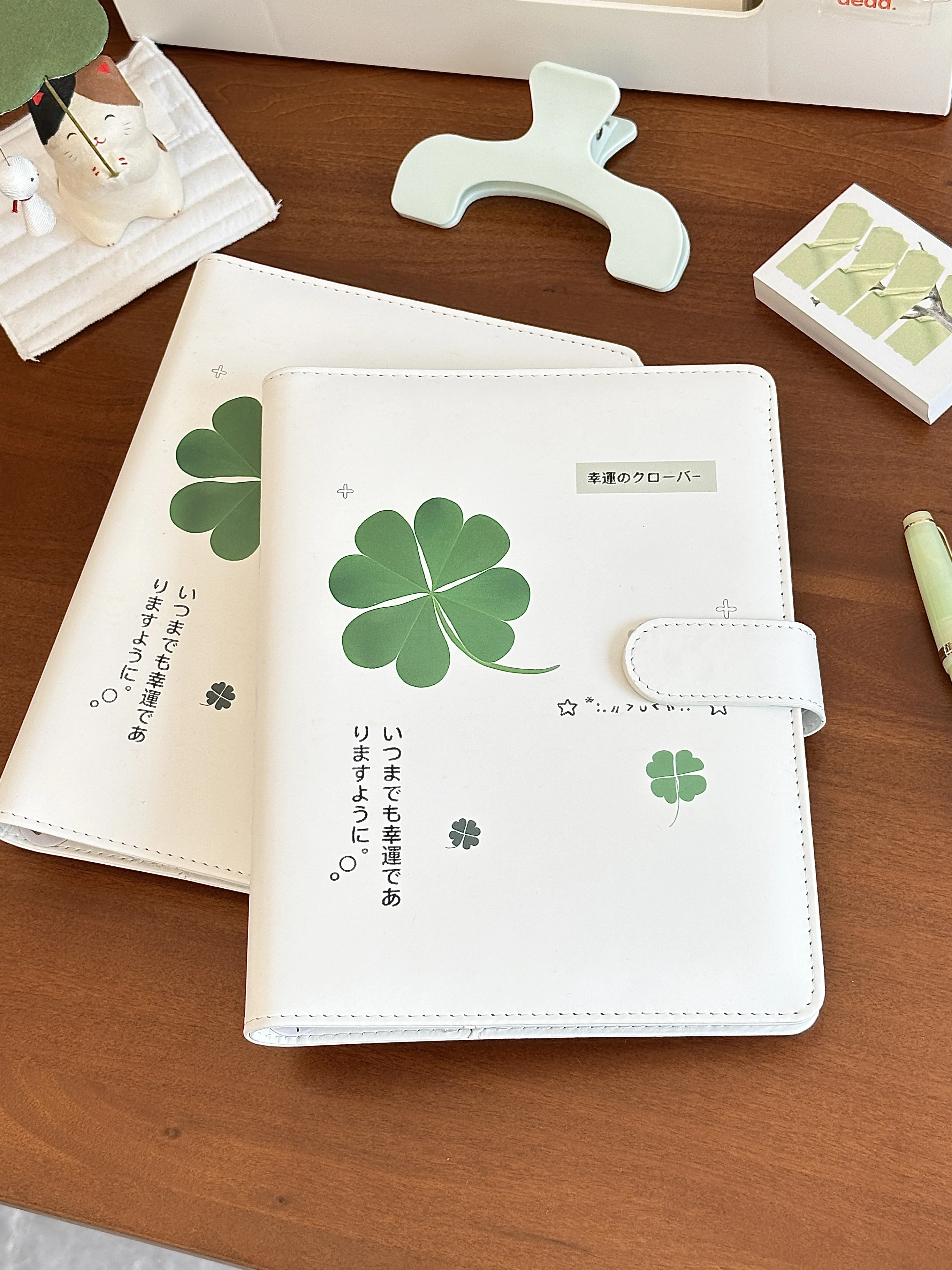 Lucky Clover Photo Card Binder Kpop A5 Cards Collect Book PU Leather Photocard Holder 3inch Idol Photo Album A5 포카 바인더