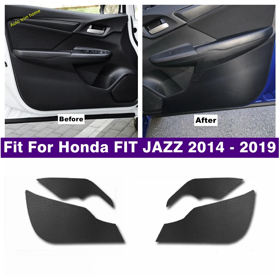 

Car Door Protection Film Carbon Fiber Stickers Anti-kick Pads Cover Trim Fit For Honda FIT JAZZ 2014 - 2019 Accessories