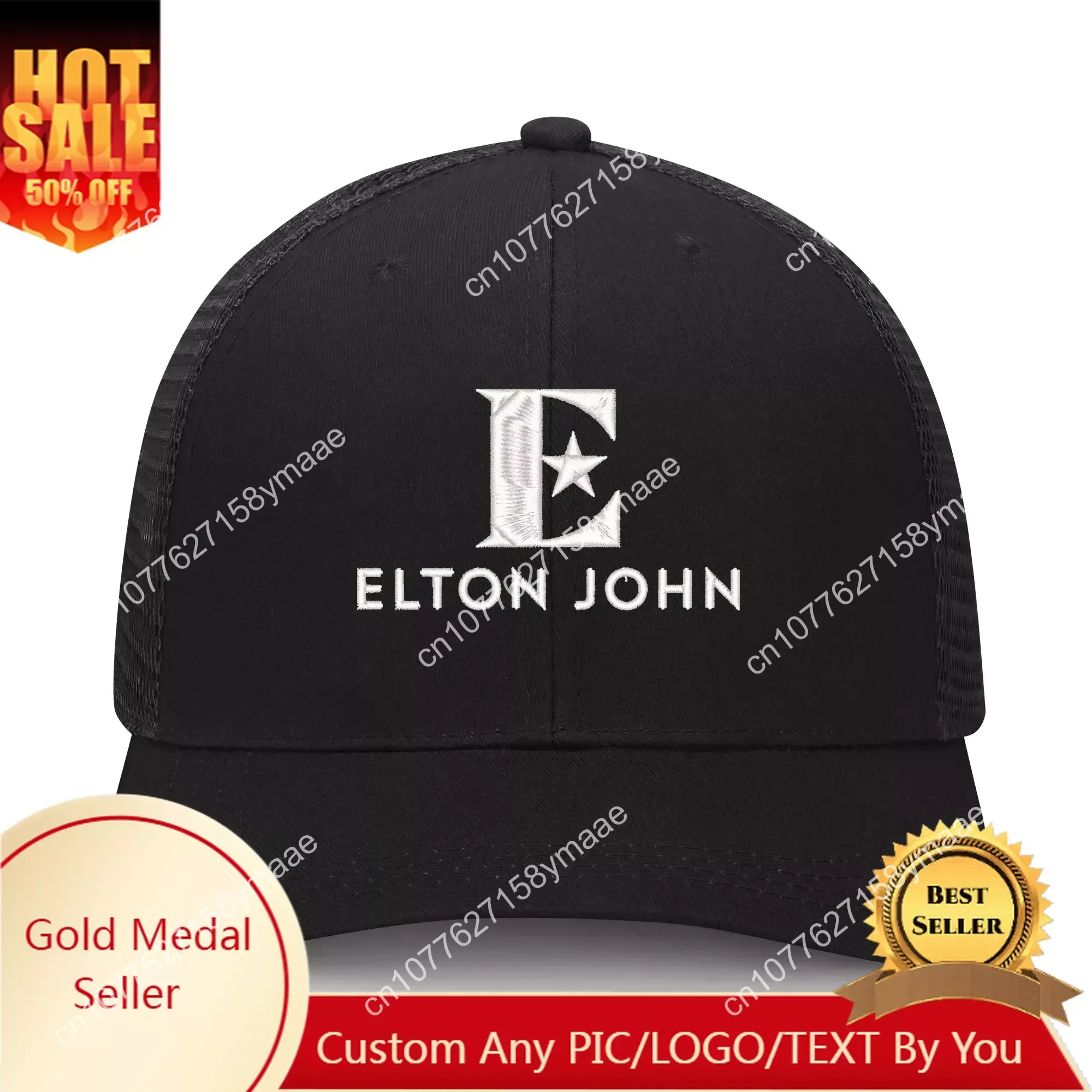 

Elton John Singer Actor Embroidery Hat Mens Womens Sports Baseball Hat Hip Hop Breathable Summer Headwear Custom Made Caps Logo