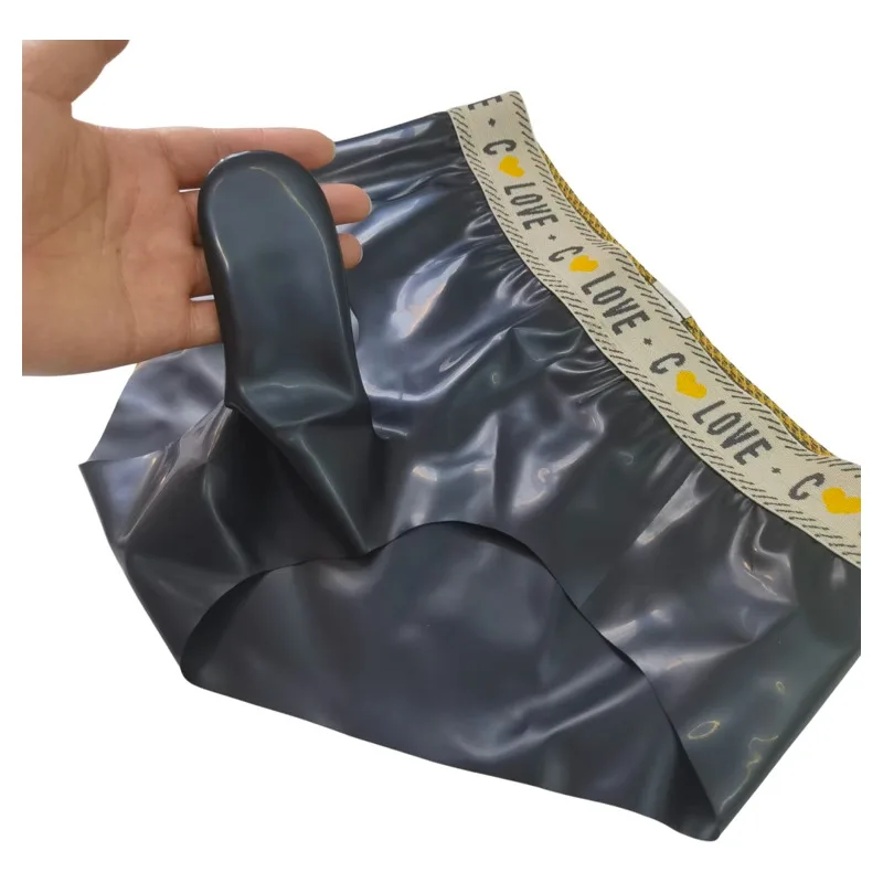 

Black Latex Leather Underpants Men Lingerie Panties Plus Size Underwear Sexy Briefs