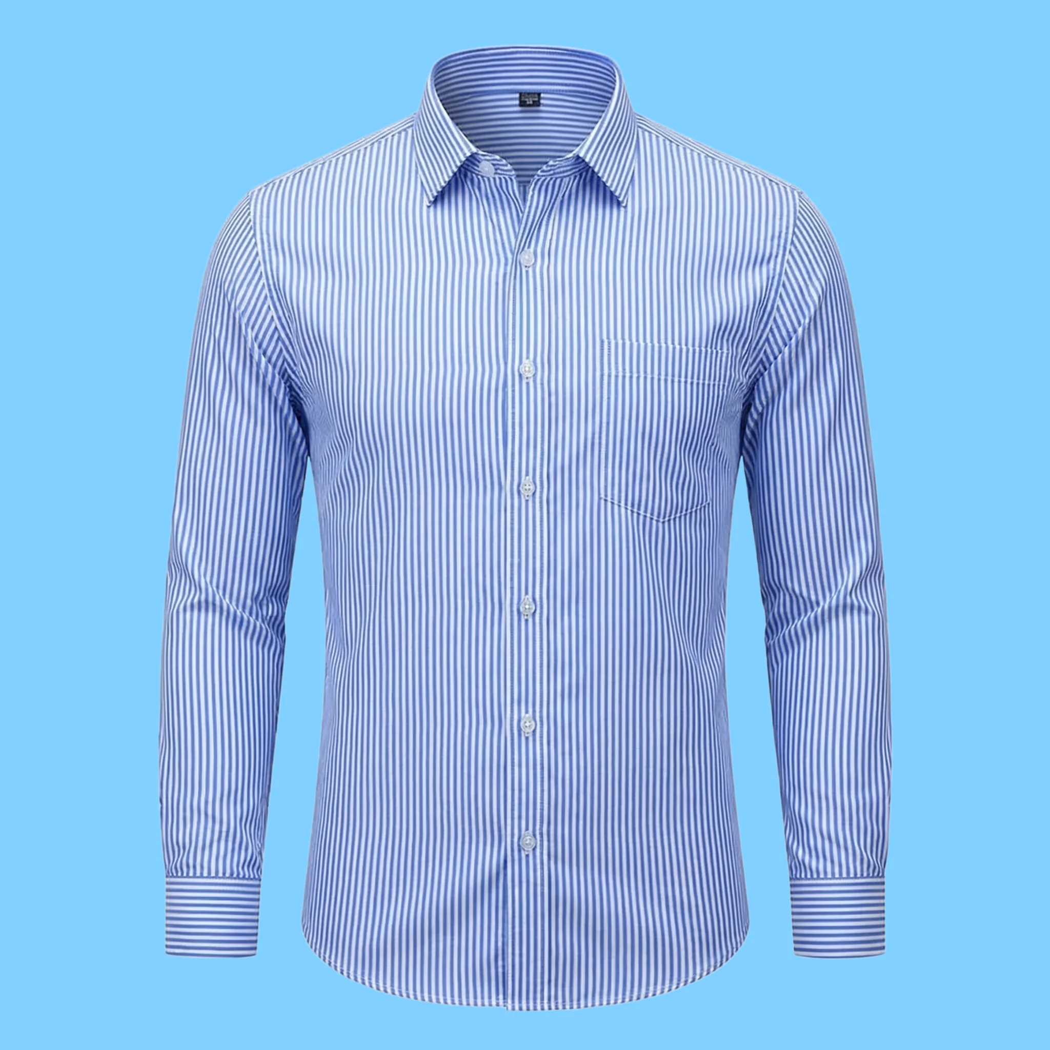 

New men's long-sleeved shirt - suitable for spring and summer casual workwear, fashionable and versatile for the workplace.