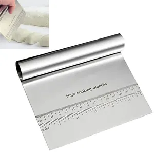 Spatula hamur paslanmaz çelik, pizza Kesici, pizza Kesici mutfak robotu ölçekli ölçüm, Bıçak, çoklu Sekme, ekmek ve kek 6 Büyük satış, kesici hamur-no. 4