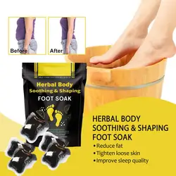 5Pcs Foot Bath Bags Mild Natural Herbs Clean Feet Beads Relax Detox Safe Usage Herbal Foot Cleansing Soak Beads Foot Care