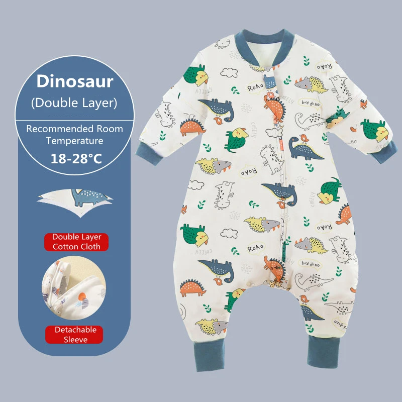 Baby Sleeping Bag Cartoon Children Pajamas Infantil Stuff For Four Seasons Cotton Toddler Sack Kids Sleepwear Bedding Jumpsuit