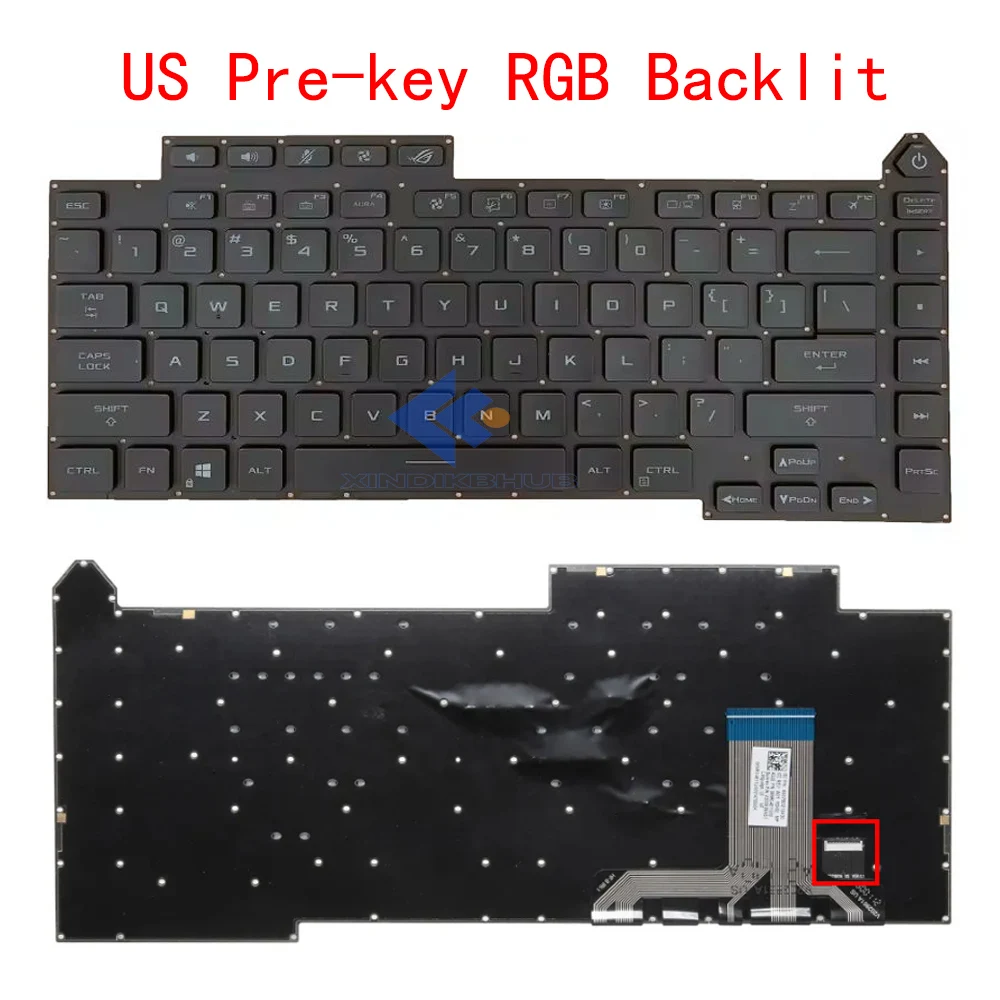 XIN-US/Russian RGB Laptop Keyboard For ASUS ROG Strix SCAR 15 (2022) G533ZW/G533ZS/G533ZX/G533ZM G513IM/G513RM/G513RW/RS/QR/QM