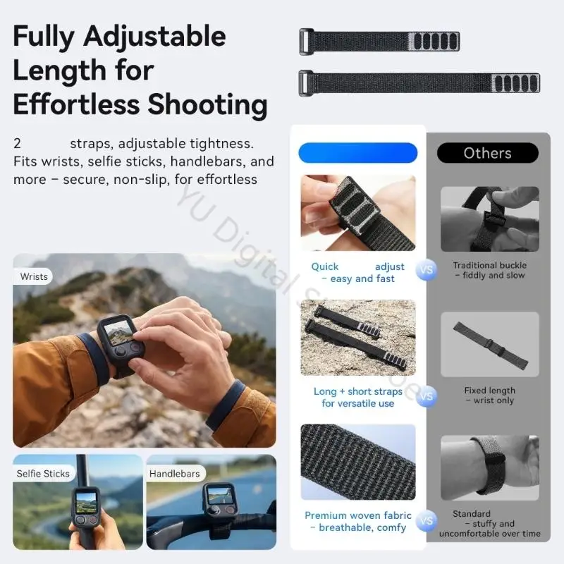 96BA Fernbedienungsschutzhülle für Pocket 4pro Sucher-Fernbedienung, Silikonhülle und Handgelenkschnur-Set für die Reisetasche – Detail 8