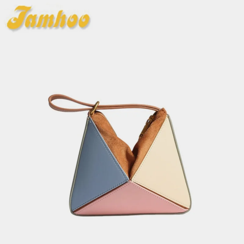 Jamhoo Niche Design Women\'s Bag New Retro High Quality Tri Color Spliced Crossbody Bags For Women Versatile Shoulder Handbag Bol