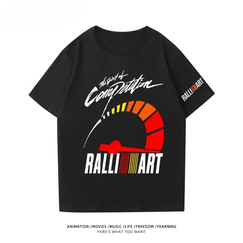 

Rally Modified Car T-shirt Men's Summer Comfortable Loose Short-sleeved Cotton Crew Neck Top Trendy Men's Clothing