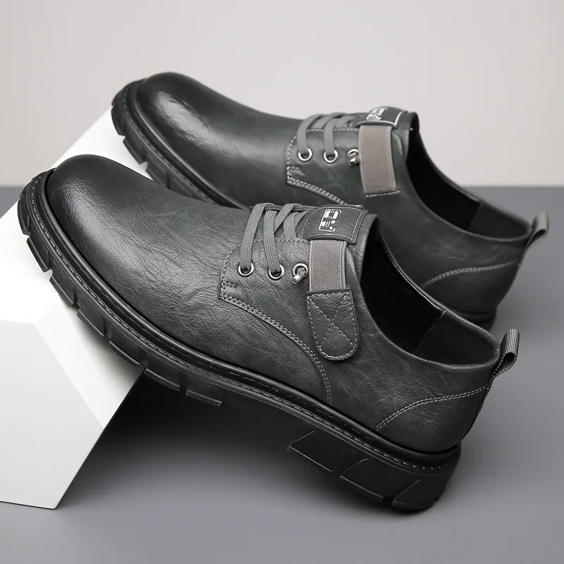 

Мужская повседневная кожаная обувь, дышащая рабочая обувь с мягкой подошвой, модные лоферы, универсальная деловая обувь, Zapatos De Hombre