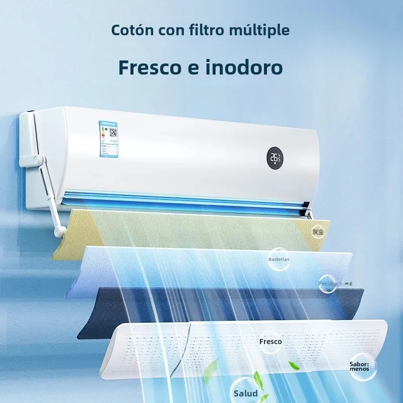 Vanzlife Deflector de viento retráctil para aire acondicionado, parabrisas antidirecto, salida de aire frío, purificación del deflector para vehículo