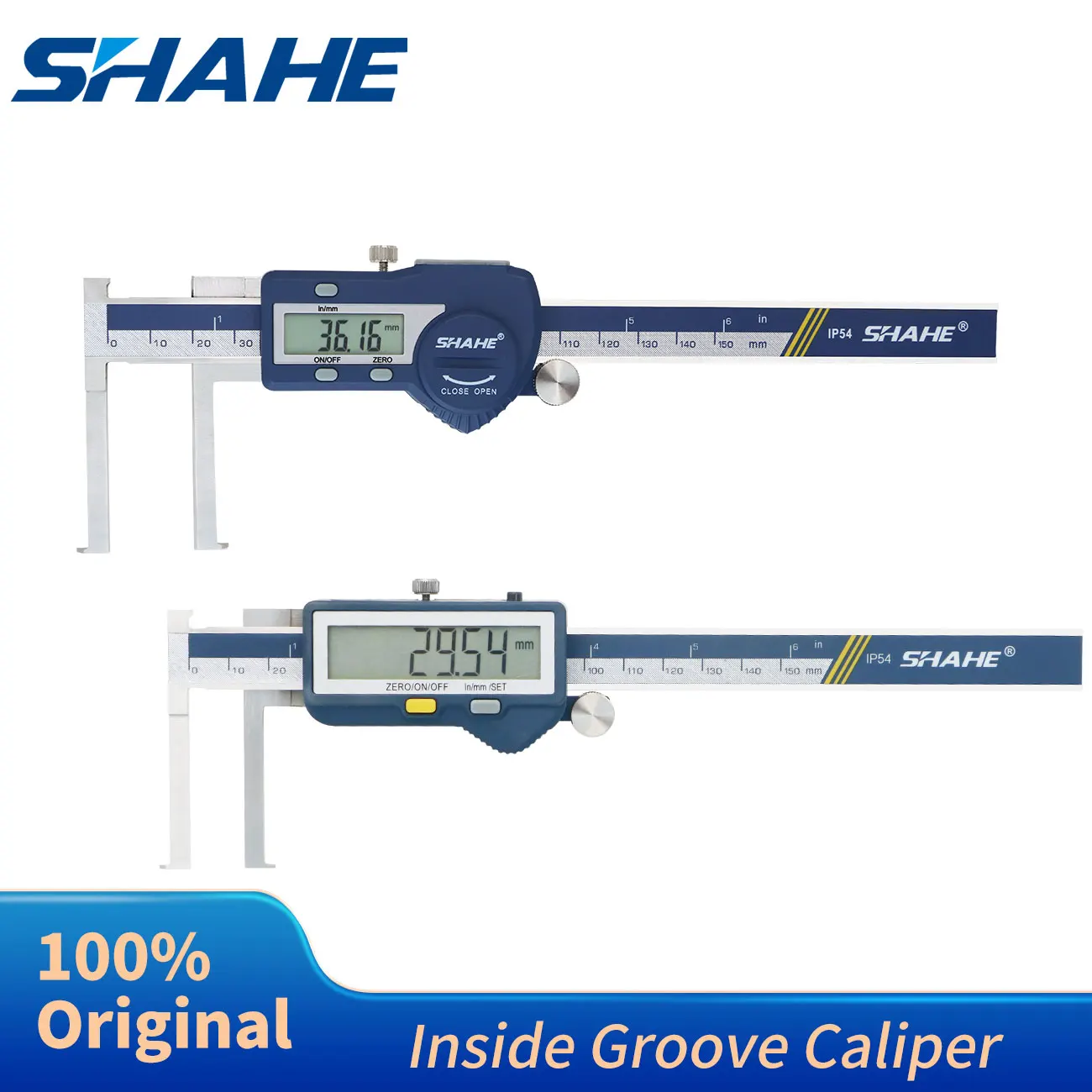 

Shahe 8-150/13-200/15-300mm Digital Inside Groove Caliper with Knife Edge Micrometer Digital Caliper