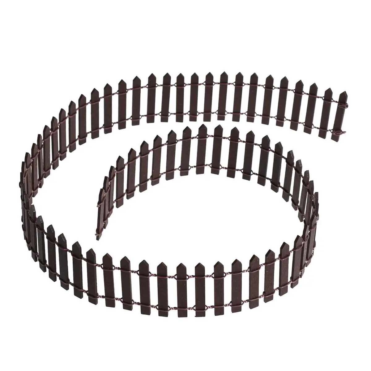 Mini clôture pour jardin féerique, décoration de micro-pots de plantes, artisanat de paysagisme DIY en bois naturel, clôture miniature pour maison en ton café