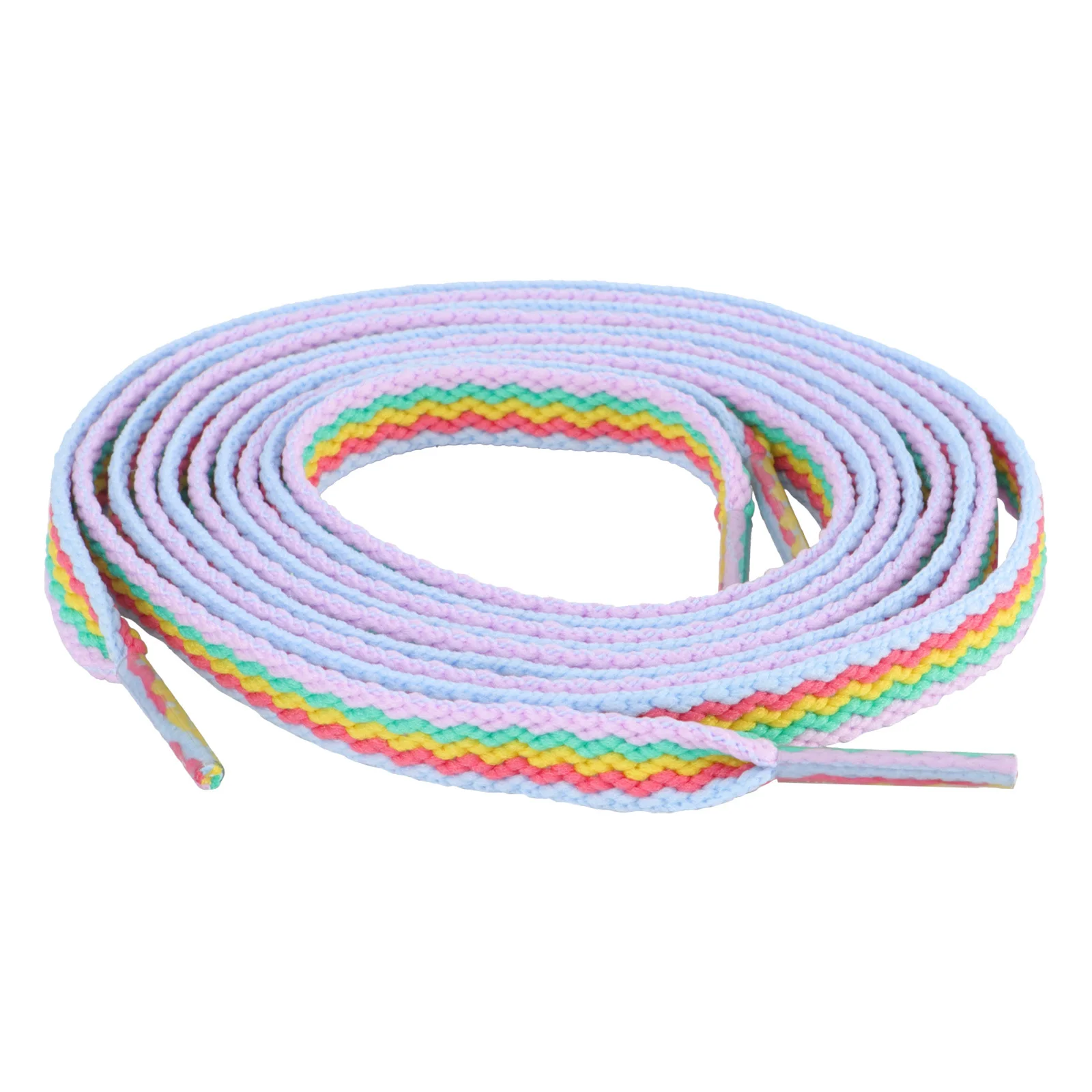 Rainbow Shoelaces Flat Laces for Athletic Shoes Polyester Sneaker Strings Striped Shoe Tie 3D Rainbow Laces