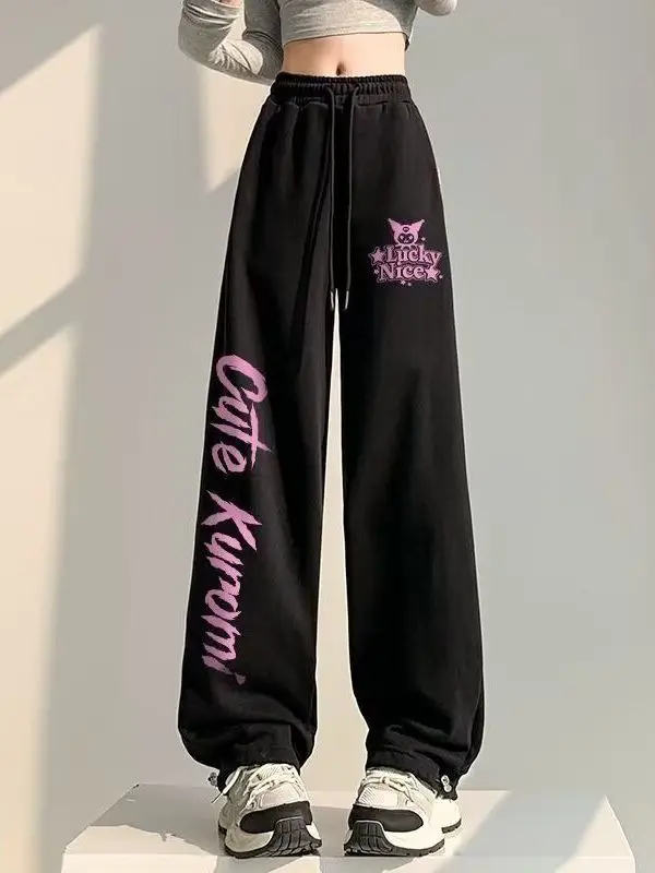 Spodnie damskie plus size z szerokimi nogawkami, luźne, sportowe, długie spodnie na wiosnę i jesień 2026, nowe, bardzo duże rozmiary, spodnie codzienne.