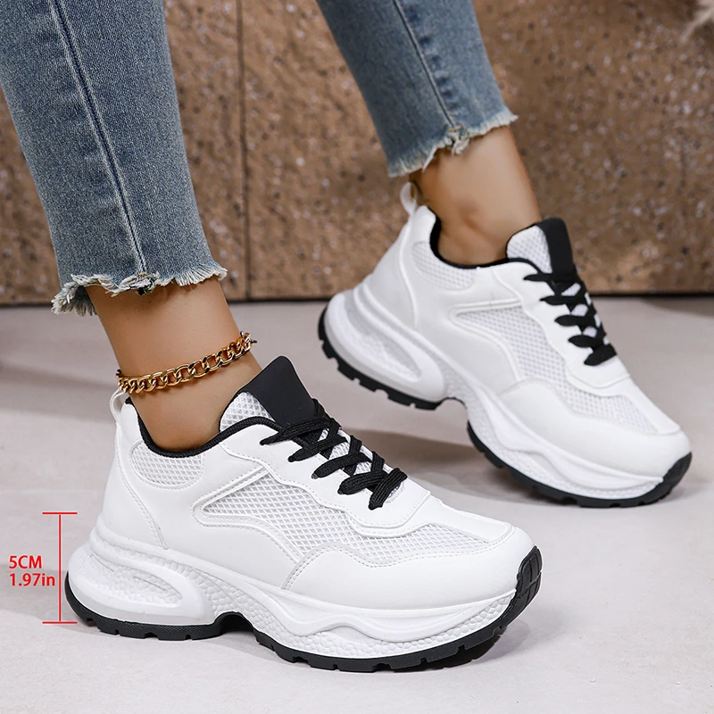 

Sneakers for Women New Mesh Breathable Casual Shoes Fashion Platform Vulcanized Shoes for Women Sport Running Shoes Tenis Mujer