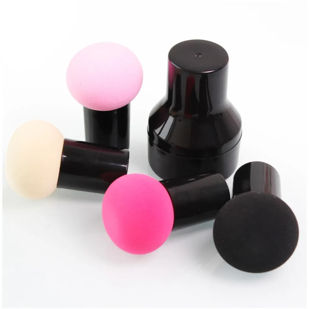 Nowa Gąbka do Makijażu w Kształcie Grzybka, Do Użytku na Sucho i na Mokro, z Pudełkiem do Przechowywania, Pędzel do Makijażu, Podkład, Kosmetyczna Gąbeczka do Pudru, Narzędzia do Makijażu