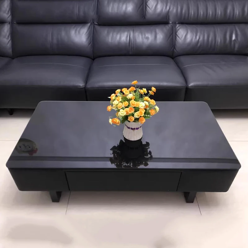 طاولة القهوة الخشبية الإيطالية غرفة المعيشة الفاخرة بسيطة الحد الأدنى طاولة جانبية أدراج تخزين ميسا أثاث غرفة المعيشة المساعدة #5