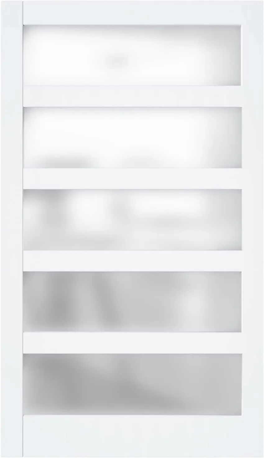 [متجر هيلونج] باب الحظيرة الزجاجي المنزلق ذو 5 ألواح مقاس 48 بوصة × 84 بوصة، تتضمن مجموعة الأجهزة، تحتاج إلى التجميع، PV مقاوم للماء