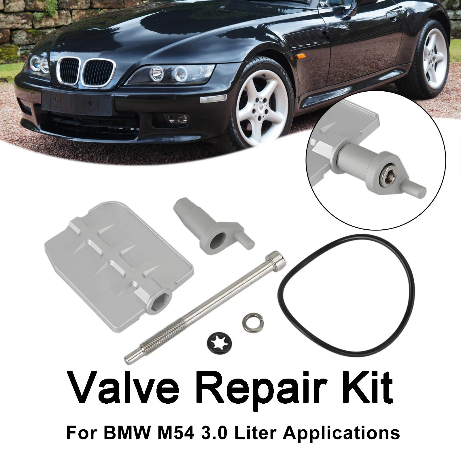 Topteng Aluminium Valve Rebuild Repair Kit Fit BMW DISA Fix Overhaul M54 3.0 ltr