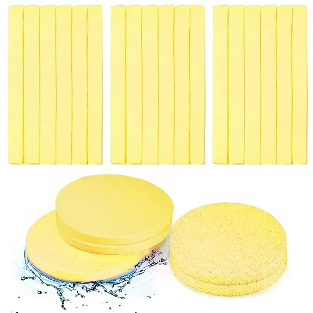 12 pz/set soffio cosmetico compresso cura della pelle tampone pulito per il viso spugna per pulizia trucco strumento per la cura della pelle