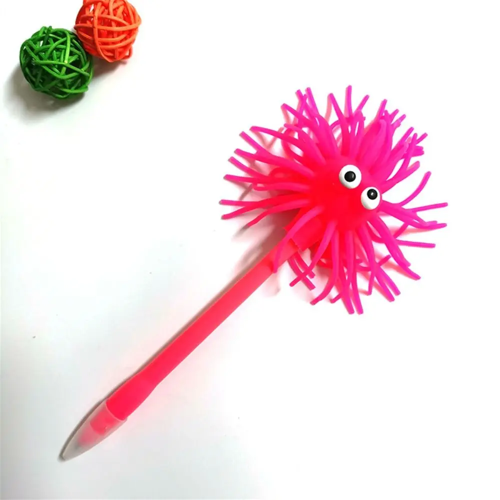 Hairy Octopus Ballpoint Pen Student Creative Decompression Gel Pen Write Smooth Cartoon Hairy Octopus Head Pen School Supplies