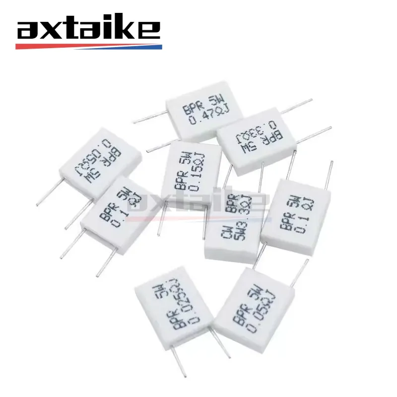 

5PCS BPR MPR SLR 5W 0.01R - 0.5R Non-inductive Ceramic Cement Resistor Resistance 0.05R 0.1R 0.15R 0.22R 0.25R 0.33R 0.47R Ohm Ω