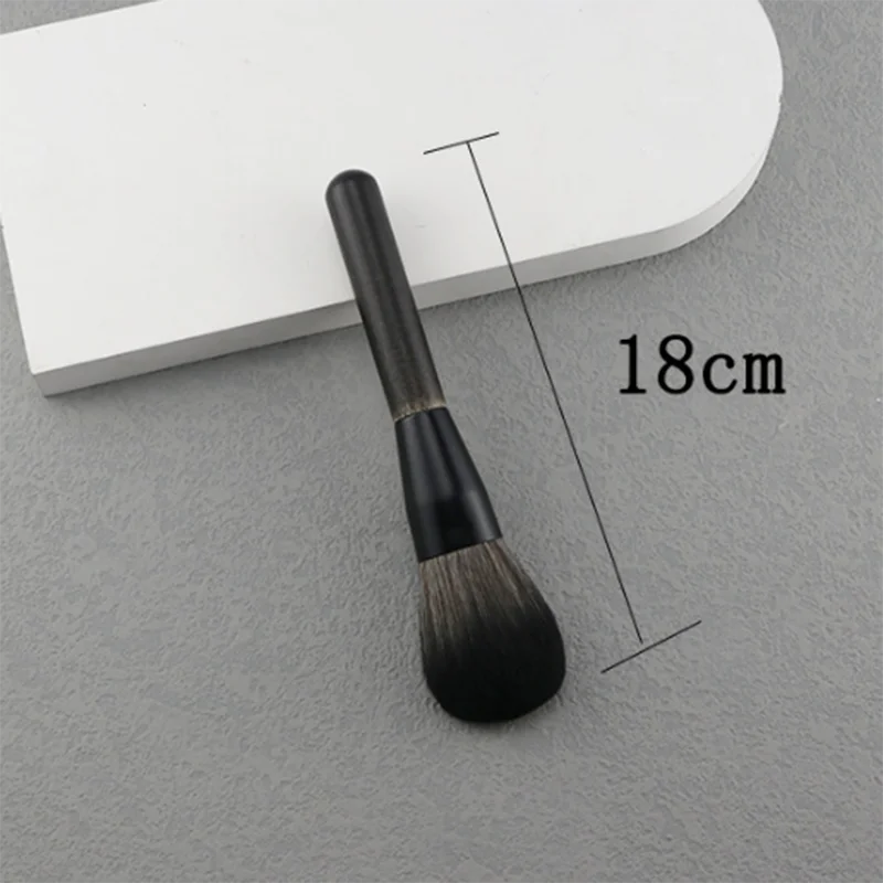 1 pz pennello per trucco in polvere jumbo con manico in legno grande pennello portatile per il viso per fissare polvere e fard setole morbide strumento cosmetico