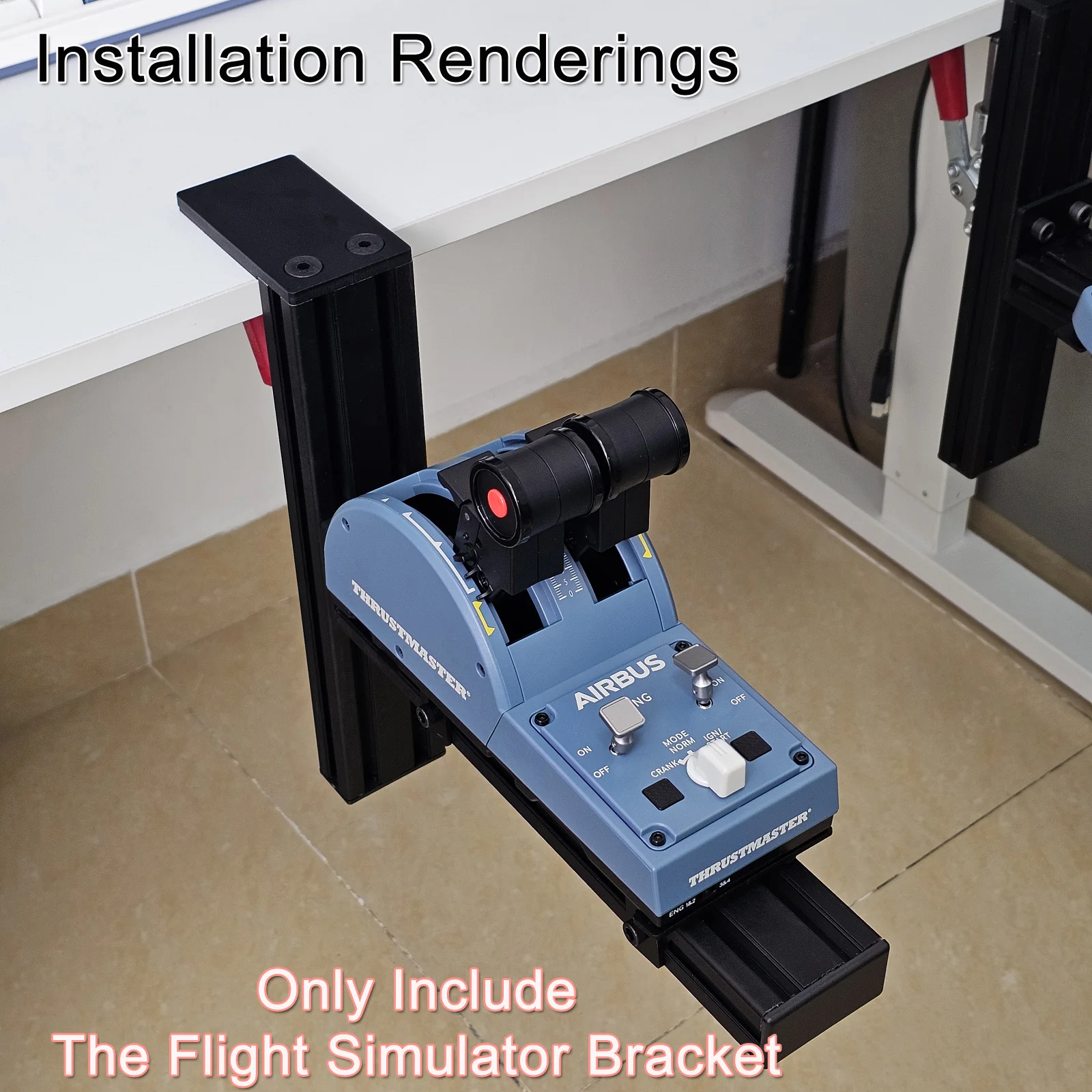 Flugsimulator Joystick THROTTLE STICK Desktop-Montagehalterung für Logitech X56 X55 X52 Thrustmaster T16000M TCA VKB WINWING – Detail 20