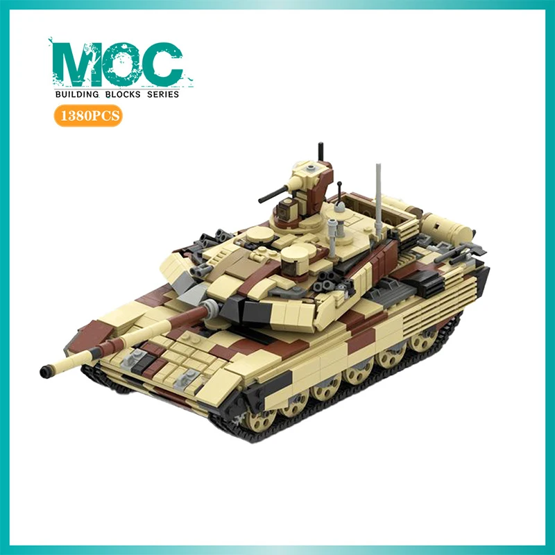 MOC T-90 MS v2 Tank Building Blocks Construction Toys Military Panzer Tank Educational Assembly High-Tech Toys Kids Adult Gift