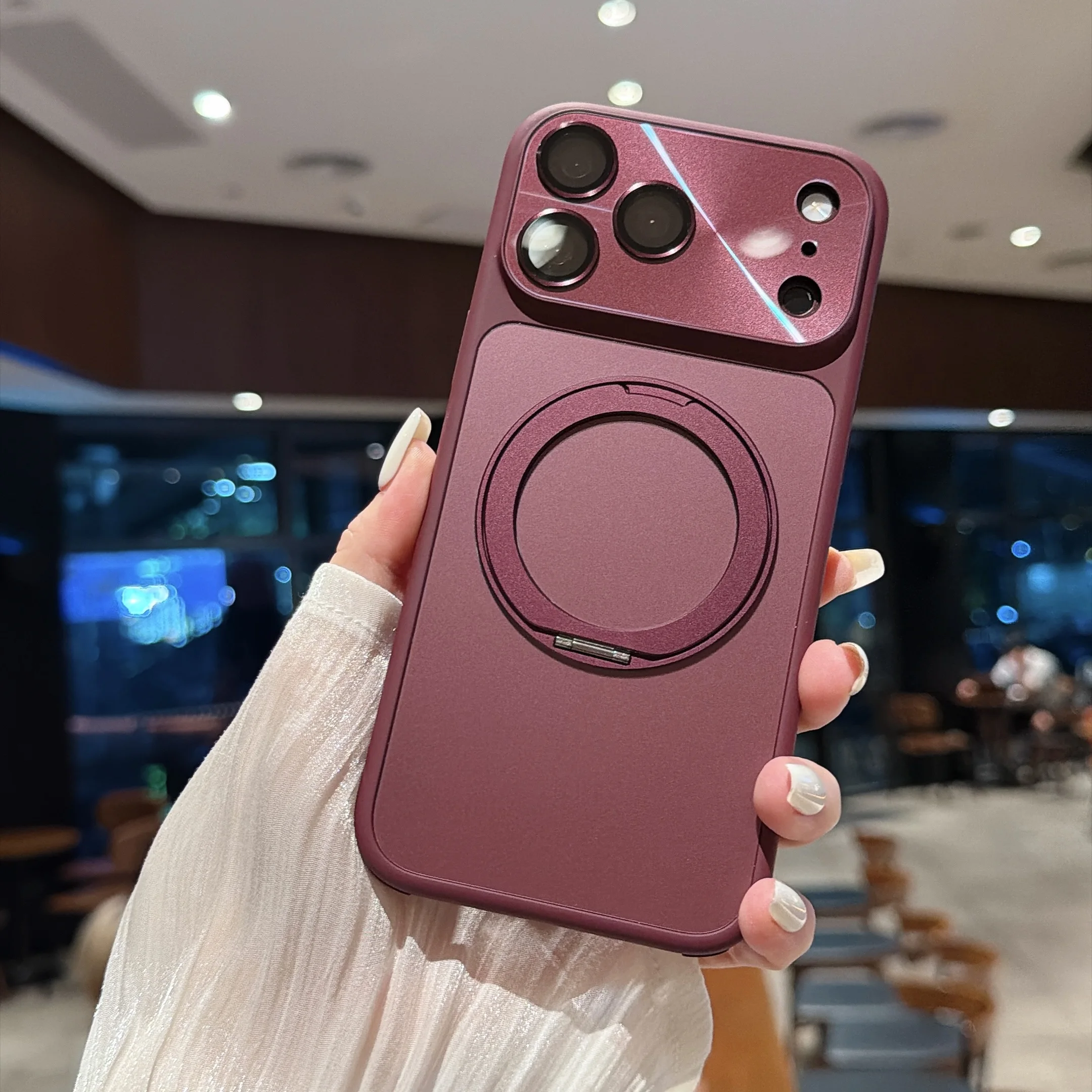 Ring Stand Case - Magnetic Metal 360°Rotate Ring Stand Phone