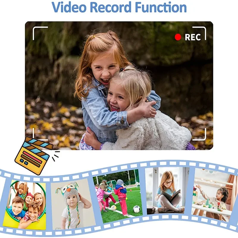 كاميرا قطة رقمية لطيفة للأطفال صغيرة مع بطاقة TF بسعة 32 جيجابايت عالية الدقة وp 2 بوصة ألعاب تعليمية صور كاميرا IPS شاشة هدايا عيد ميلاد