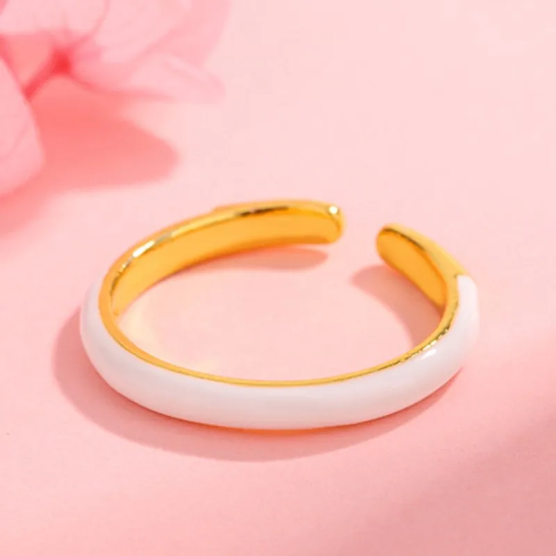 

Sam Panda 925 Sterling Silver Ring For Women White Glue Oil Drop Fashion Simple Minimalist Engagement Jewelry Dropshipping
