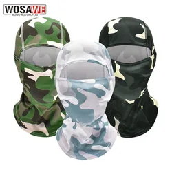 WOSAWE Motorcycle Full Face Mask Breathable Balaclava MTB Bicycle Motocross Headgear Full Mask Bike Biker Face shield