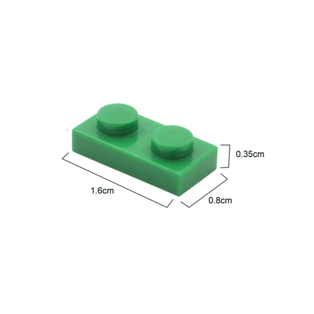 100PCS 1x2 Dots Color Educational Creative compatible 3023 Size MOC Building Blocks Thin Figures Bricks Toys