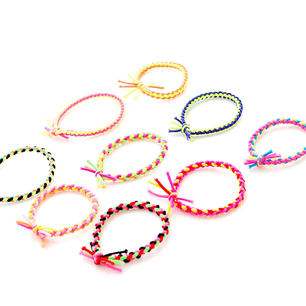 

20 Pcs Fluorescent Hair Ties Elastic Bands Colored Elastics Circle Ponytail Holders Women Girls Hair Rope Stylish Accessories