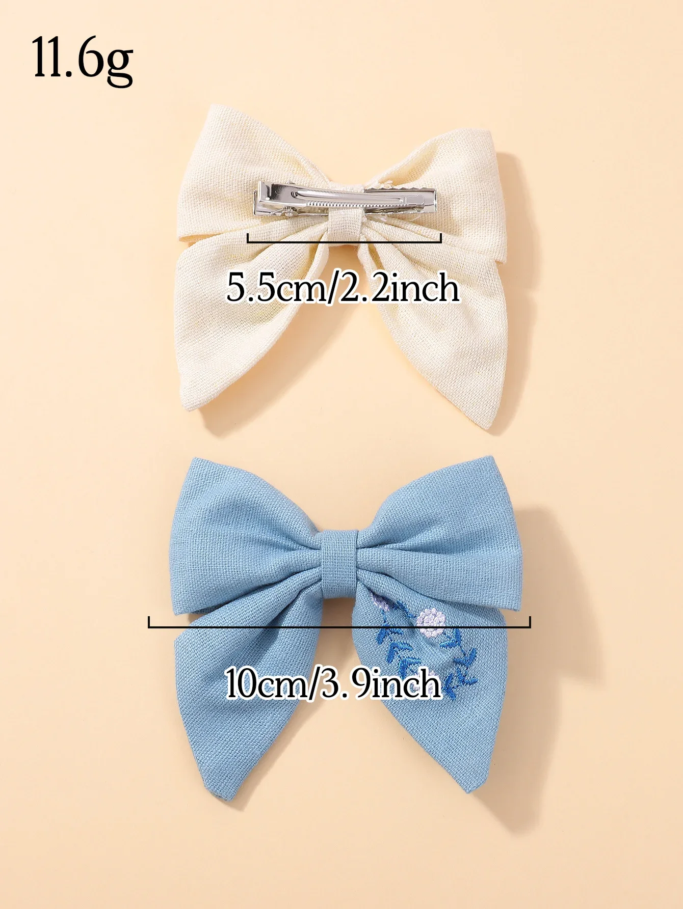 5 unids/set elegante bordado Floral lazos Clip de pelo moda hecha a mano horquilla de algodón para mujeres niñas niños accesorios para el cabello regalos