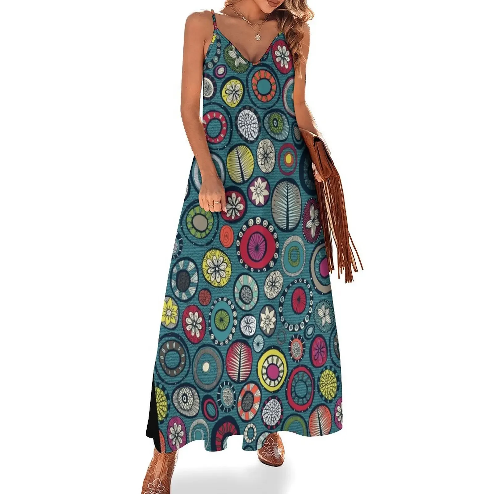 

Honolulu hoops chevron blue Sleeveless Dress Clothing female wedding dresses for parties Dress
