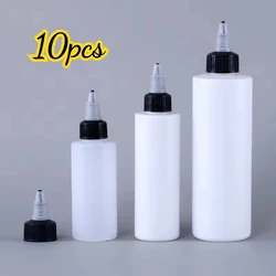 10pcs Plastic Bottle with Twist Top Cap for Solvents Oils Paint Ink Liquid oil Pigment Squeeze Bottle Tip Applicator