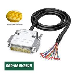 DB9 DB15 DB25 Connector Cable Industrial Grade Male Female Plug Cord Shielded Signal Wire 9/15/25 Pin Com RS232 Serial Port Line