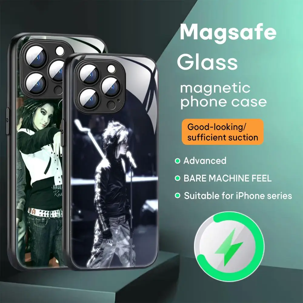 B-Bill T-Tom Kaulitz Tokio Phone Case For iPhone 16 15 14 13 12 11 X XR XS XSMAX 8 Plus Mini Pro Max Glass Magnetic Phone Case