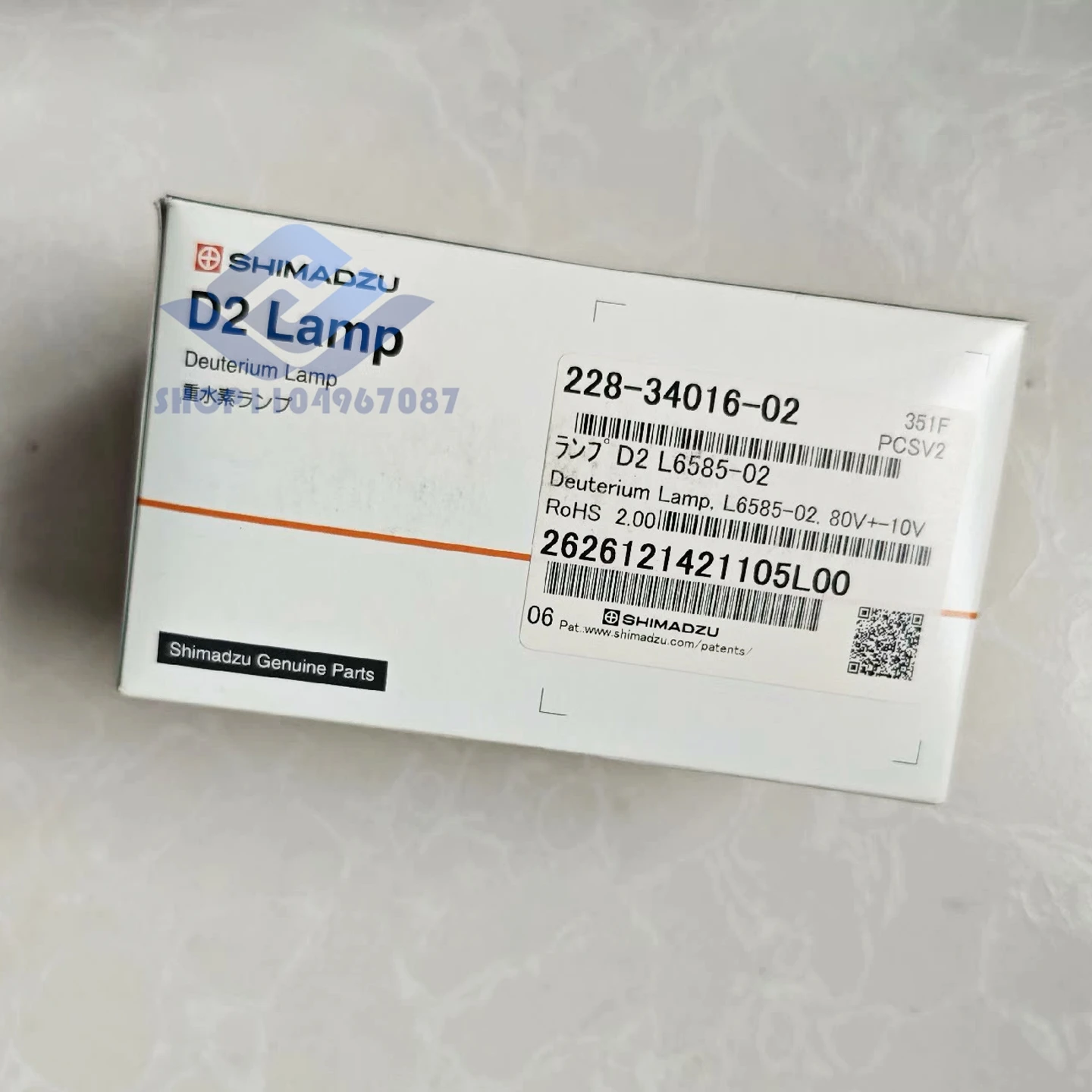 기존 L6585-02 중수소 램프 SPD-10A/20A/16 액체 크로마토그래피 전구 228-34016-02