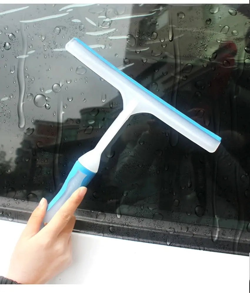 T-type Car Glass Cleaning Wipers Silicone Scraper Universal Automotive Film Application Tool Anti-slip Handle Scraper Snow Wiper