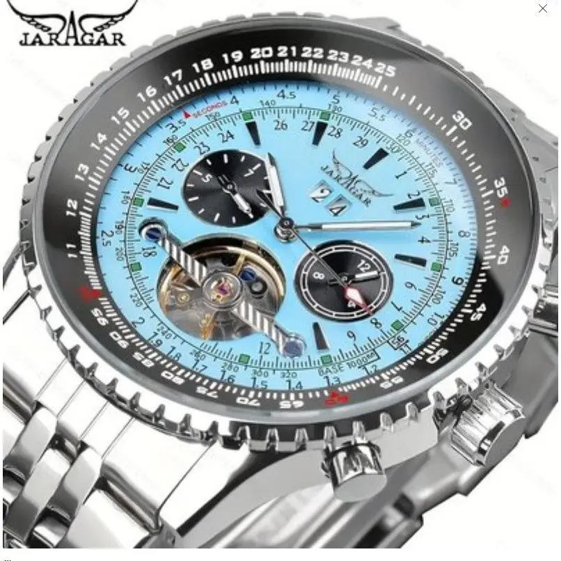 

Extra-Large Dial High-End Business Men's Watch, Fully Automatic Mechanical Watch, Hollow-Out Multi-Functional Steel Band Watch, Men's Fashion Casual Versatile Personality Street Style Cool Trendy Men's Wristwatch
