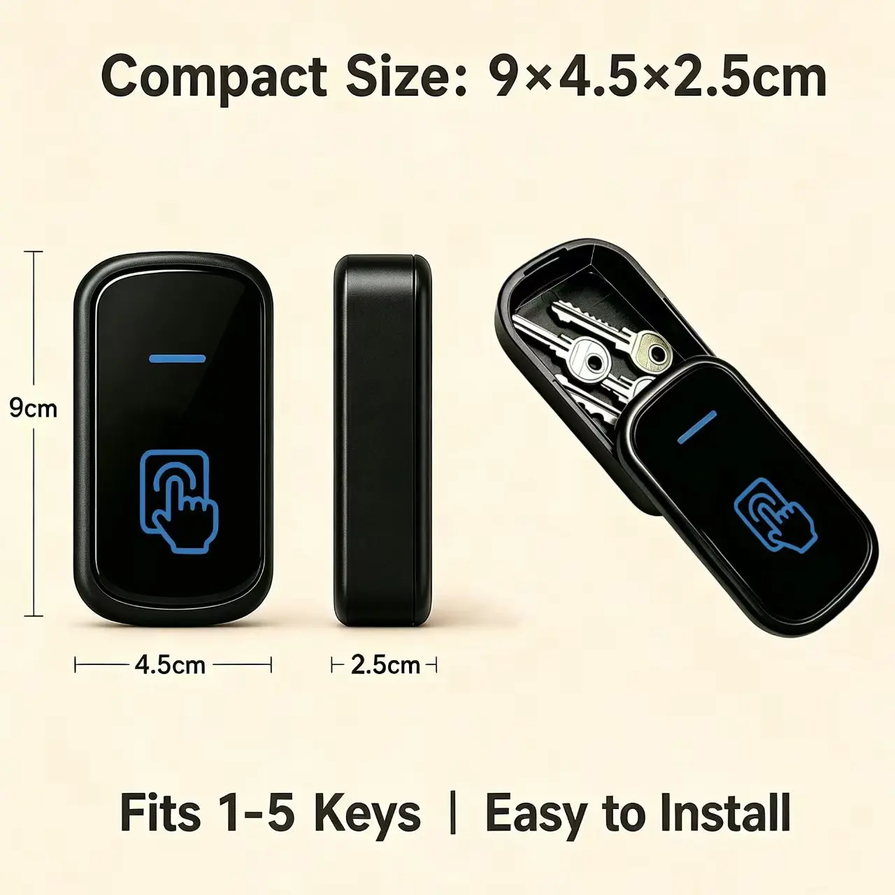 New Doorbell Shape Key Safe Box ⁣⁣⁣⁣Hidden Compartment Concealment Diversion Safe Container Home Office Spare Keys Cash Safe - view 4