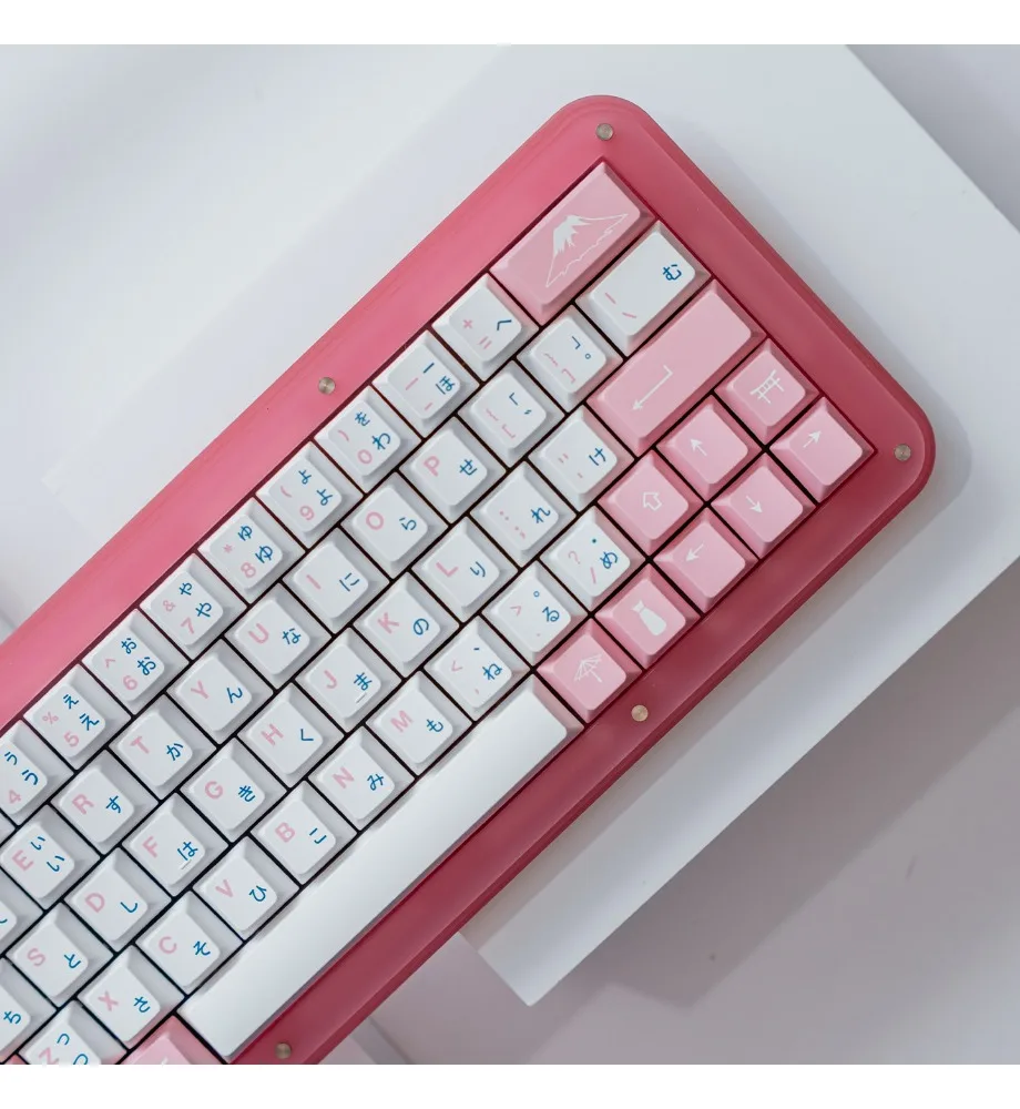Keycap personality sublimation original highly customized magnetic axis 61/75 Mint Sakura Japanese mechanical keyboard keycap